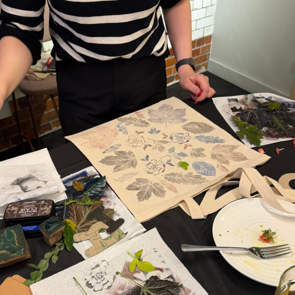 Stamp and Stitch Embroidery and Printmaking - Tote Bags Workshop review by Leah Keirle - Manchester