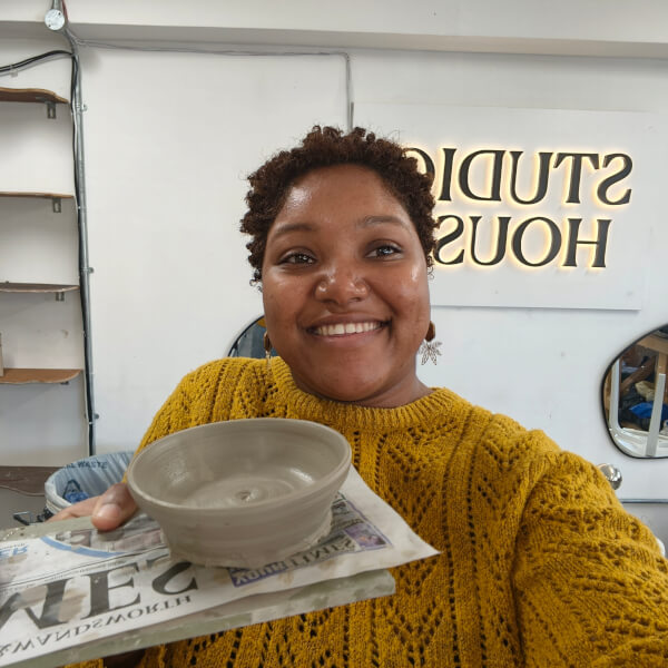 Wheel Throwing Pottery Class - BYOB and Pottery review by Symone Marie Allijohn - London